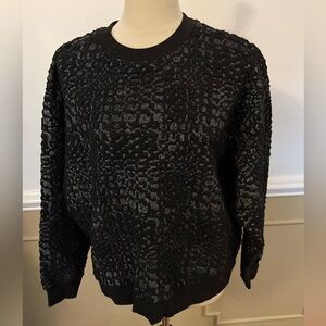 Elegant Black Textured Women's Top